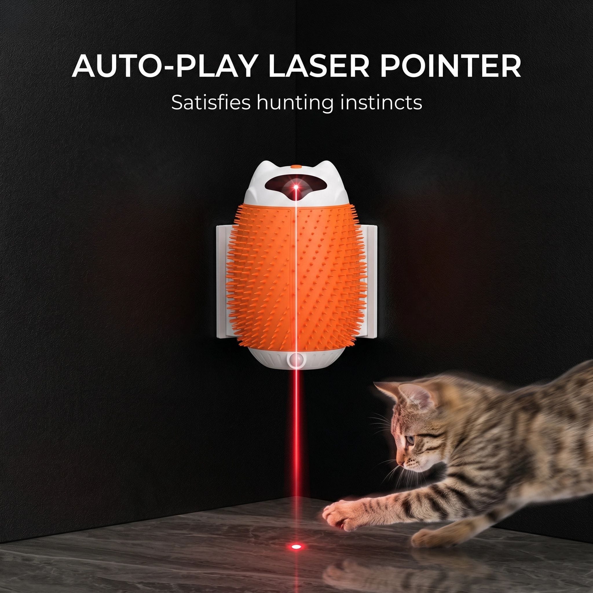 Evoset Interactive Cat Toy Evoset™ 2-in-1 Smart Sensor Laser & Brush 🐾 Evoset™ 2-in-1 Smart Sensor Laser & Brush 🐾