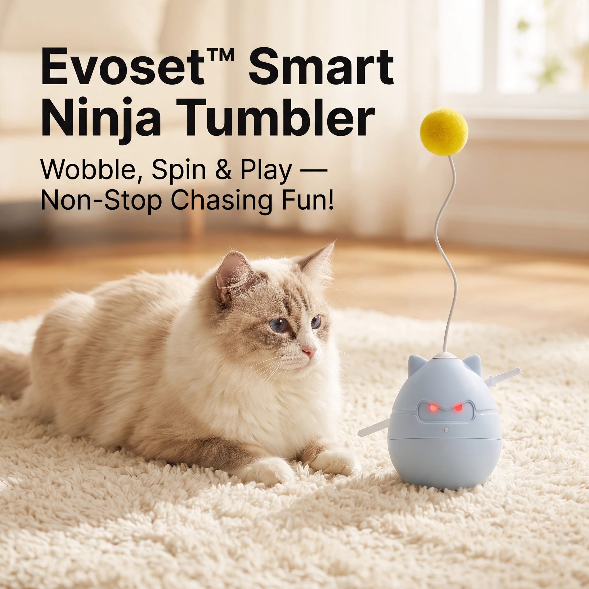 Evoset Evoset™ Smart Ninja Tumbler Cat Toy Evoset™ Smart Ninja Tumbler Cat Toy