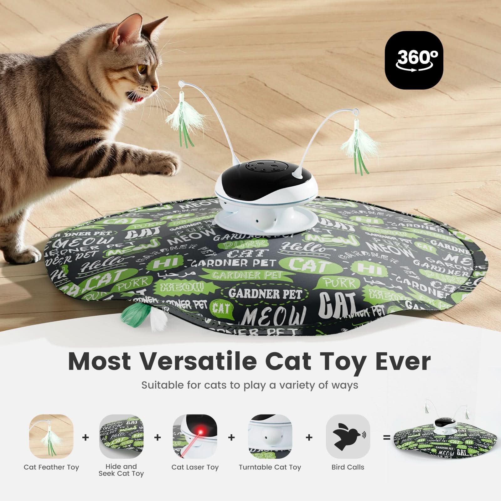 Evoset Interactive Cat Toy Evoset™ 5-in-1 Smart Hunter Station Evoset™ 5-in-1 Smart Hunter Station