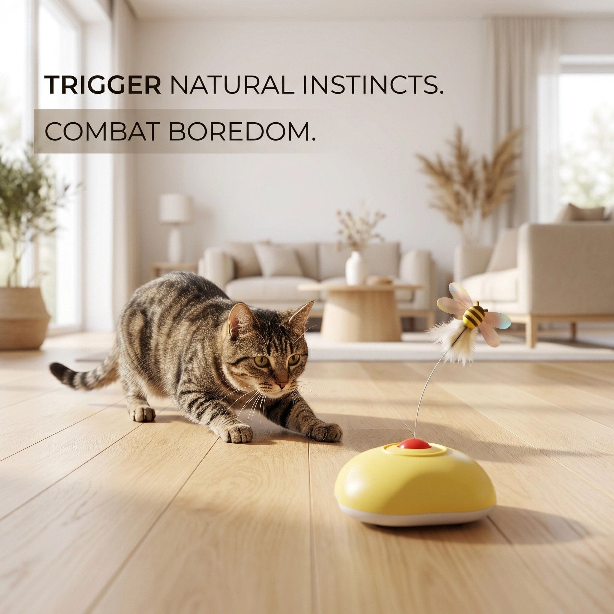 Evoset Interactive Cat Toy Evoset™ Smart Buzzing Bee Cat Toy 🐾 Evoset™ Smart Buzzing Bee Cat Toy 🐾