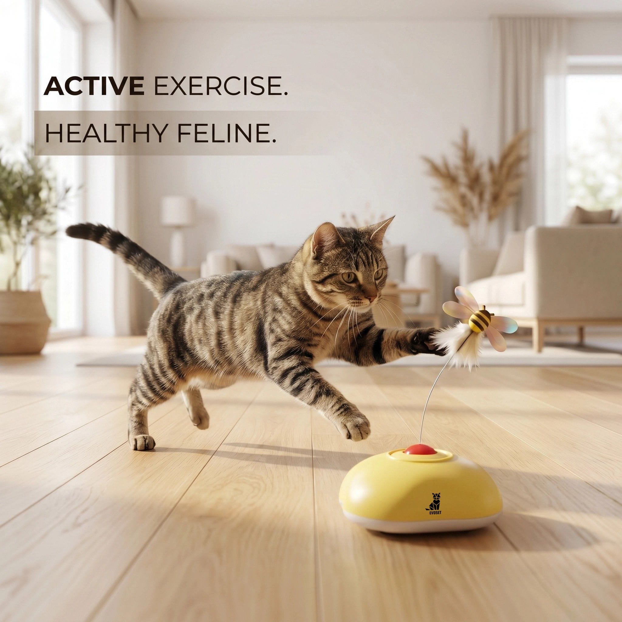Evoset Interactive Cat Toy Evoset™ Smart Buzzing Bee Cat Toy 🐾 Evoset™ Smart Buzzing Bee Cat Toy 🐾