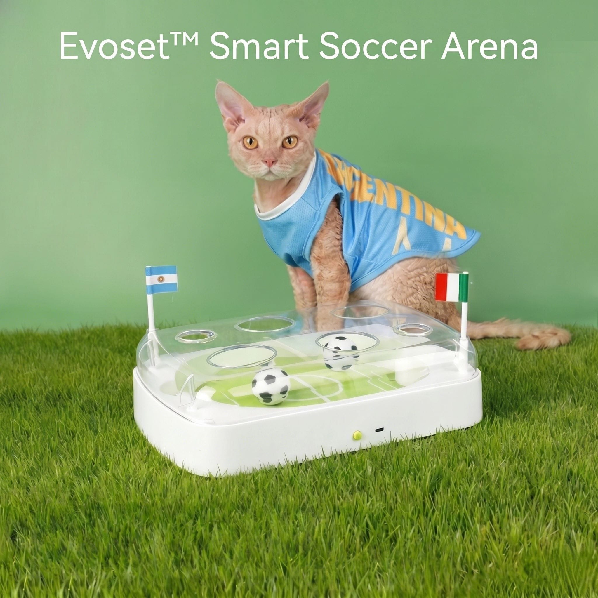 Evoset Interactive Cat Toy Evoset™ Smart Soccer Arena: The Ultimate Stadium for Your Indoor Athlete ⚽️🐾 Evoset™ Smart Soccer Arena: The Ultimate Stadium for Your Indoor Athlete ⚽️🐾