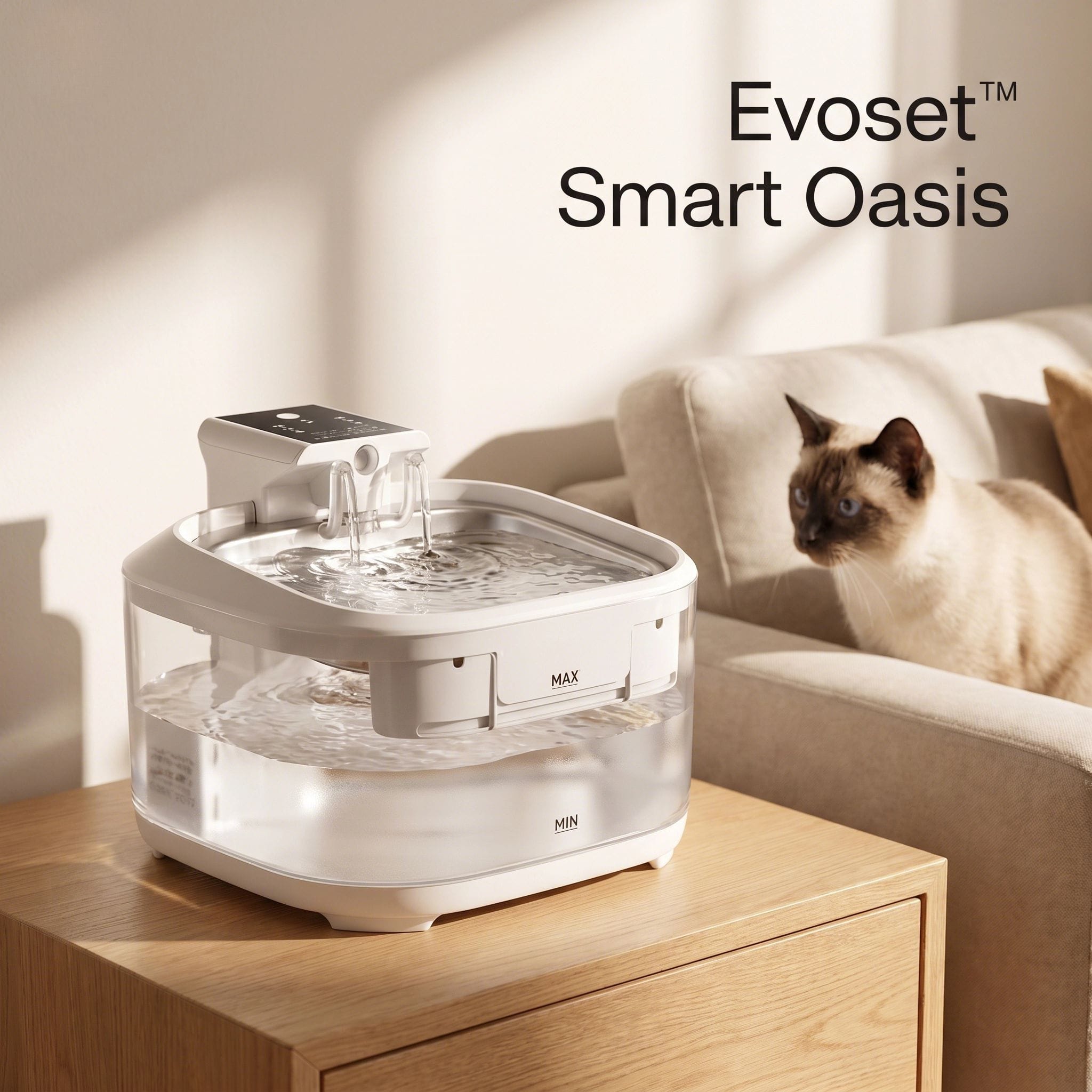 Evoset Evoset™ Smart Oasis Wireless Cat Fountain Evoset™ Smart Oasis Wireless Cat Fountain