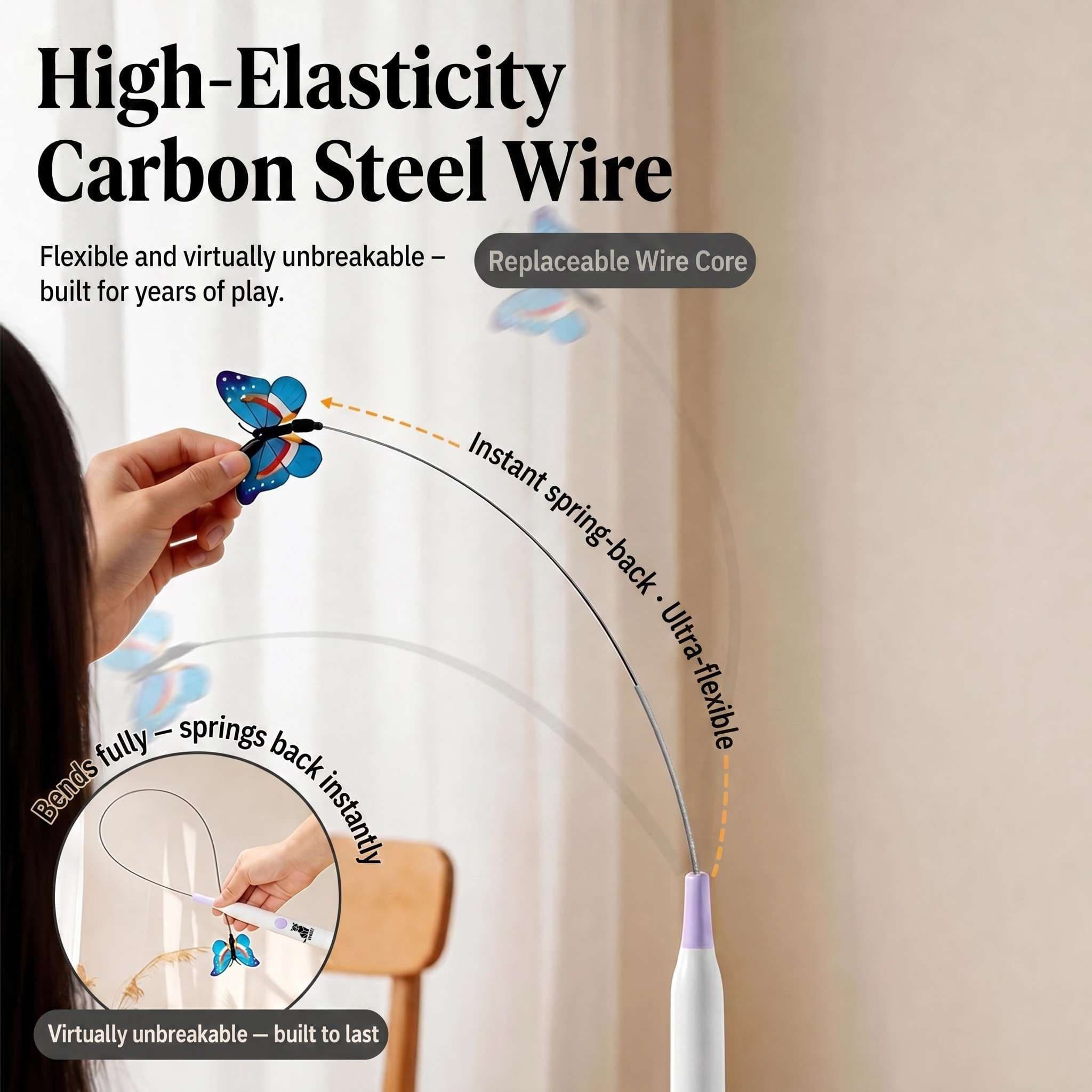 Evoset Interactive Cat Toy Evoset™ Smart Butterfly Cat Toy  🐾 V3 Evoset™ Smart Butterfly Cat Toy  🐾 V3