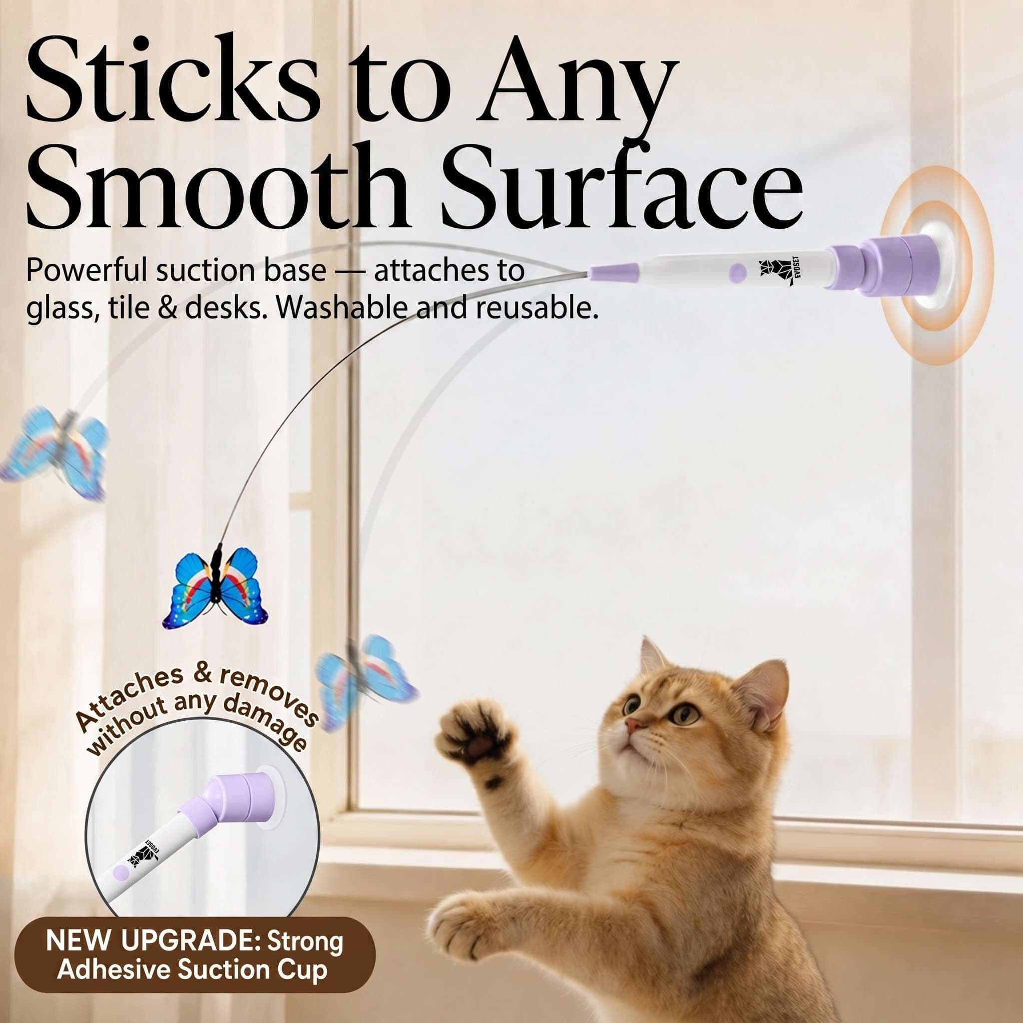 Evoset Interactive Cat Toy Evoset™ Smart Butterfly Cat Toy  🐾 V3 Evoset™ Smart Butterfly Cat Toy  🐾 V3