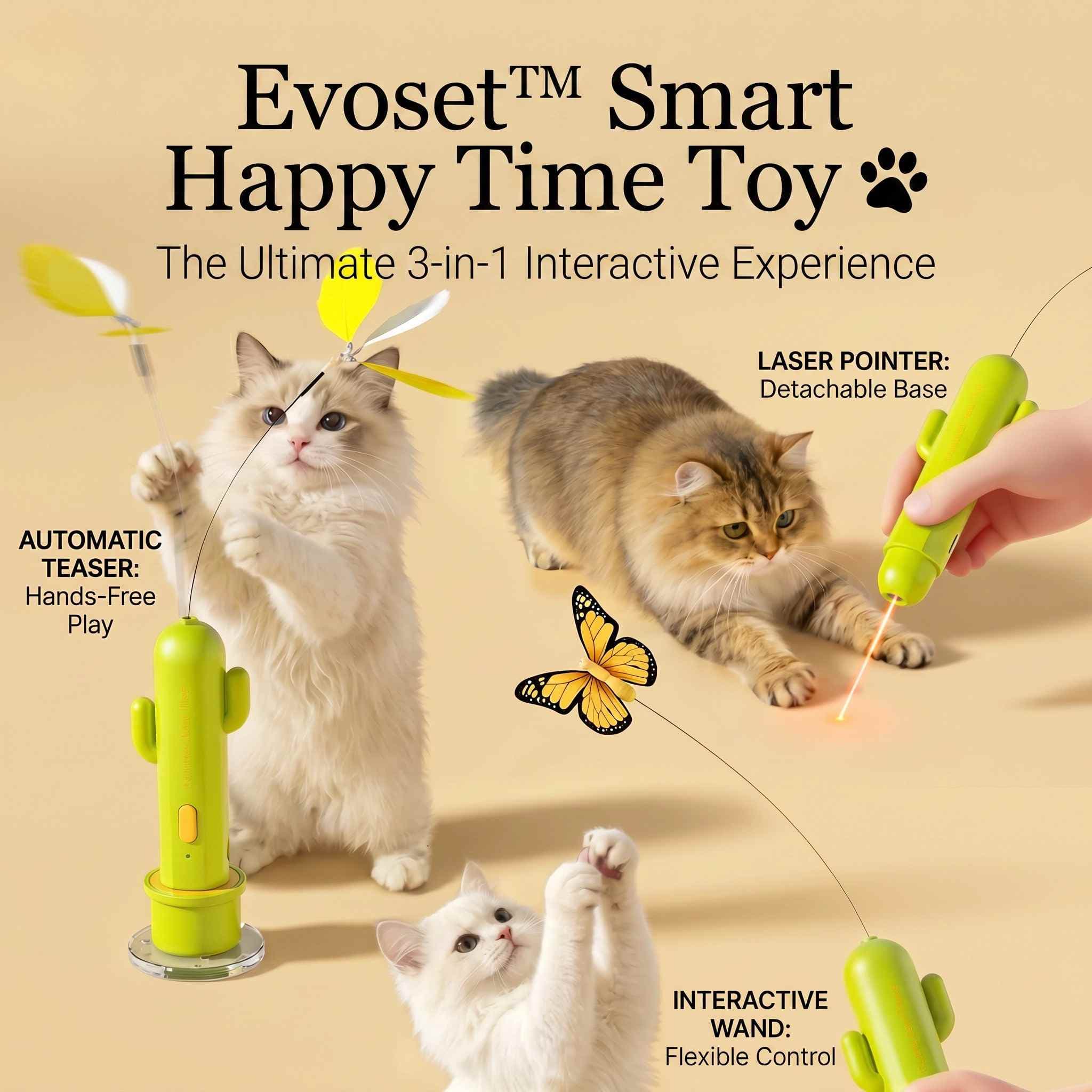 Evoset Interactive Cat Toy Evoset™ Smart Happy Time Toy 🐾 Evoset™ Smart Happy Time Toy 🐾