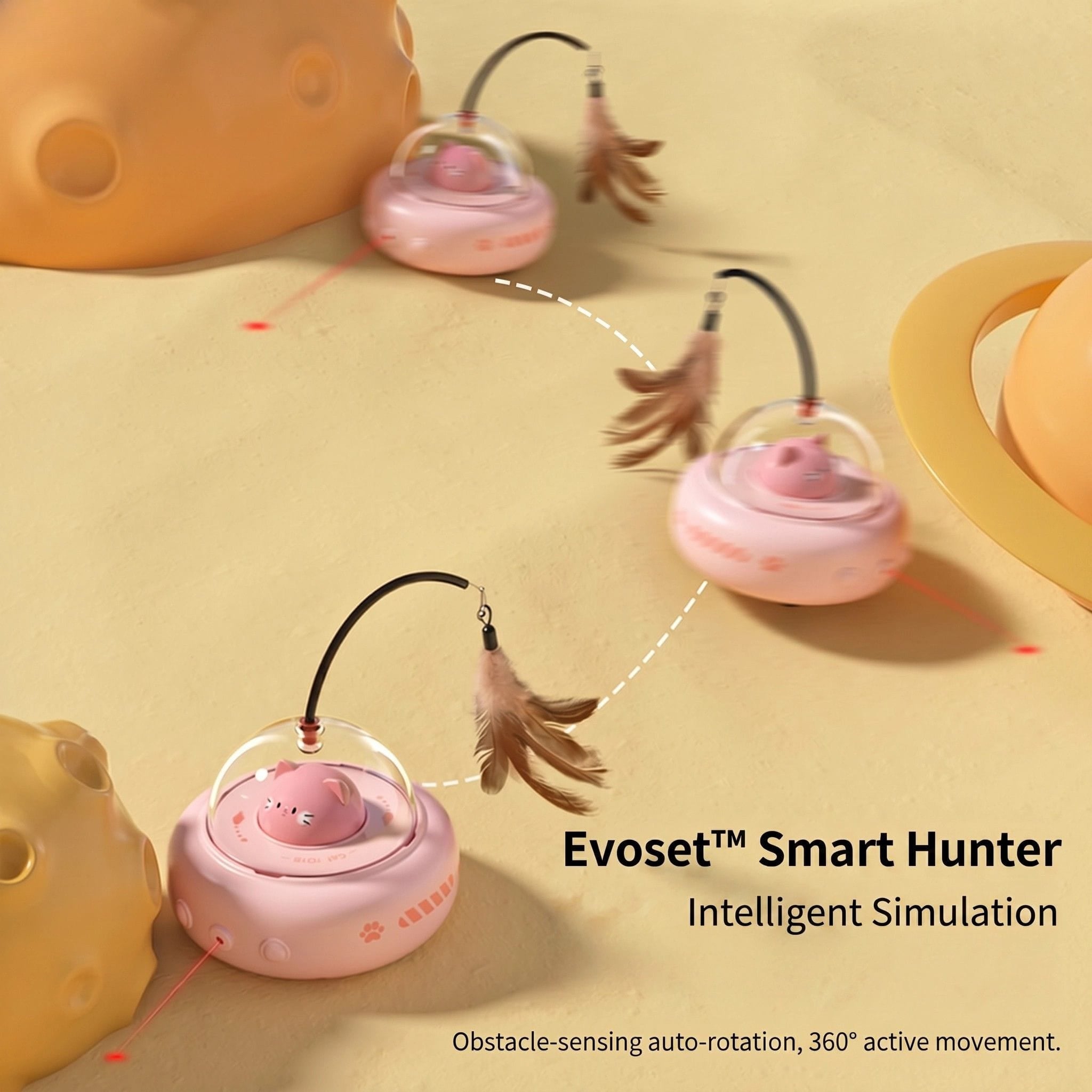 Evoset Interactive Cat Toy Evoset™ Smart Hunter — Interactive Laser & Auto-Drive Evoset™ Smart Hunter — Interactive Laser & Auto-Drive