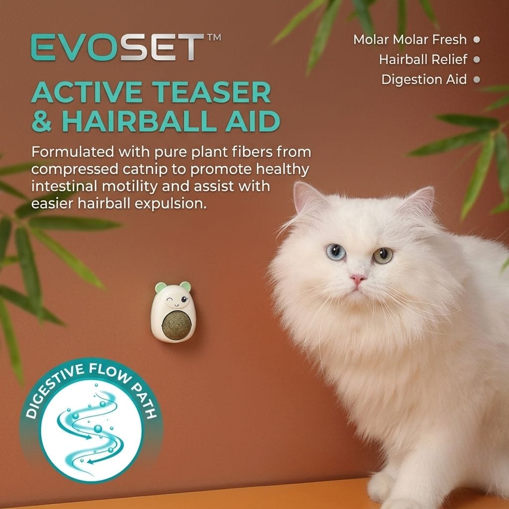 Evoset Evoset™ Smart Catnip Bloom — 360° Rotating Wellness Ball Evoset™ Smart Catnip Bloom — 360° Rotating Wellness Ball