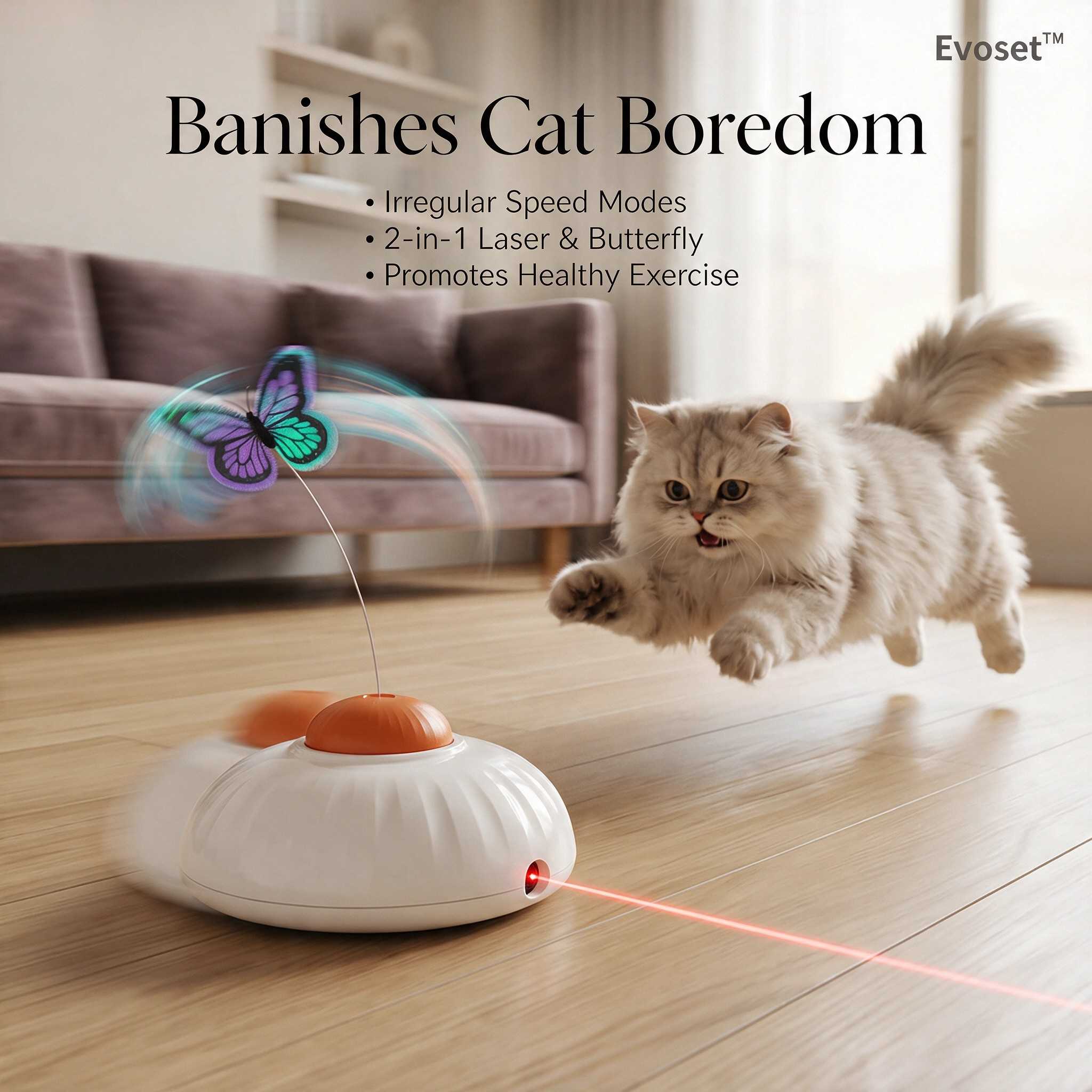 Evoset Evoset™ Smart Laser Orbit Saucer Evoset™ Smart Laser Orbit Saucer