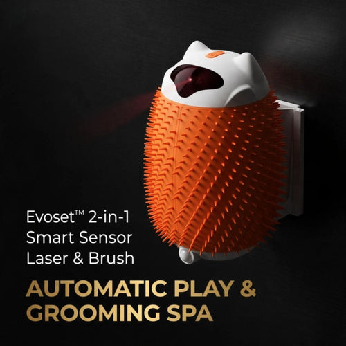 Evoset Interactive Cat Toy Evoset™ 2-in-1 Smart Sensor Laser & Brush 🐾 Evoset™ 2-in-1 Smart Sensor Laser & Brush 🐾