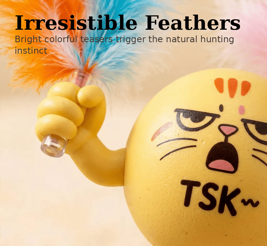 Evoset Cat Toys Evoset™ Smart Swing Ball — Automatic Feather Teaser Cat Toy Smart Swing Ball — Automatic Feather Cat Toy | Evoset